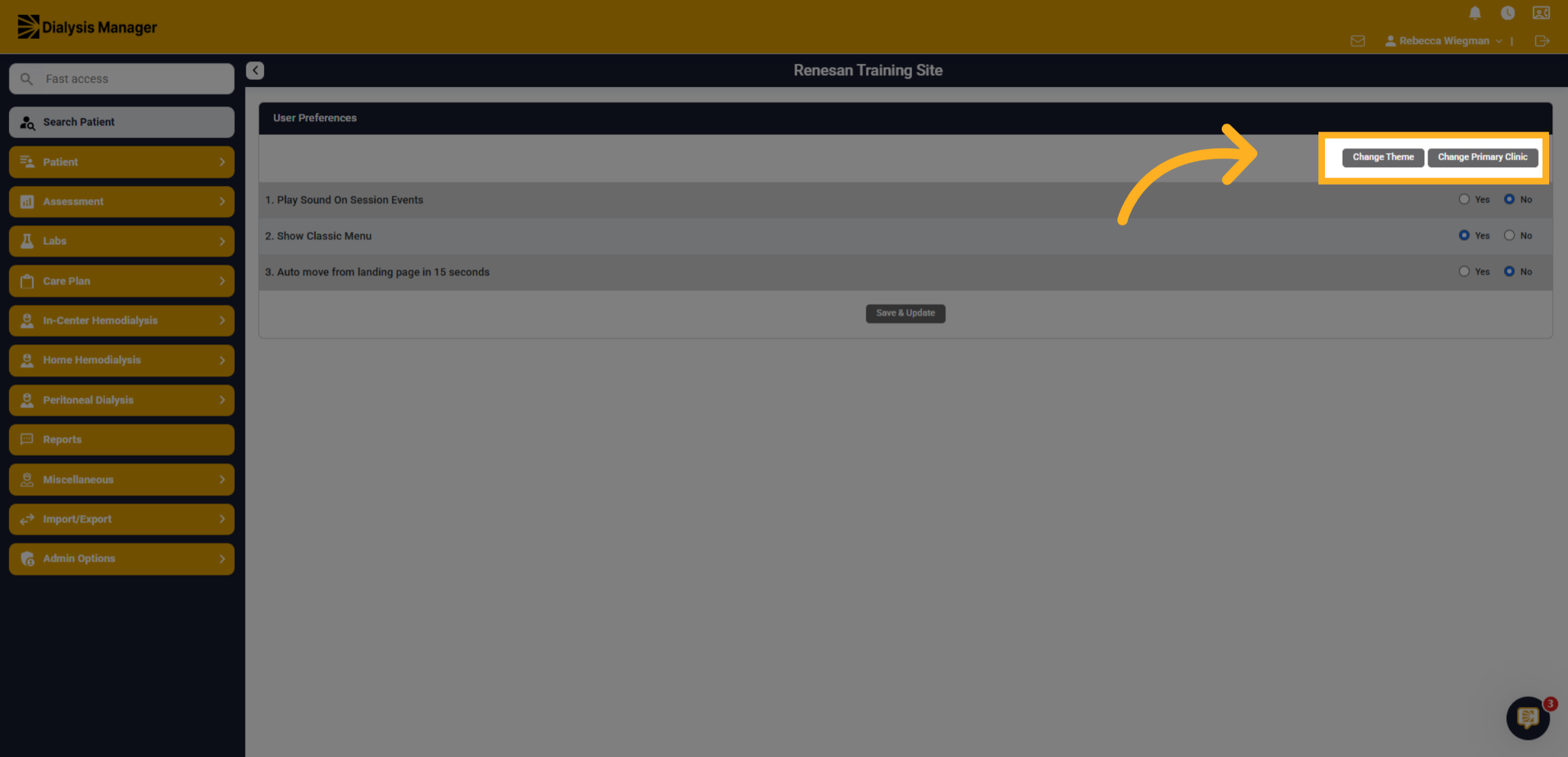 Click 'Change Theme'