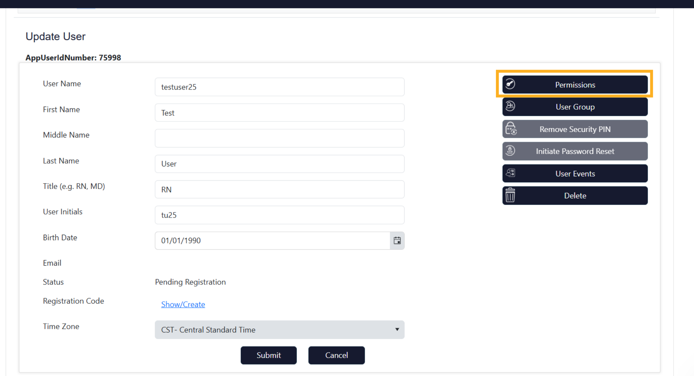 Updating Permissions