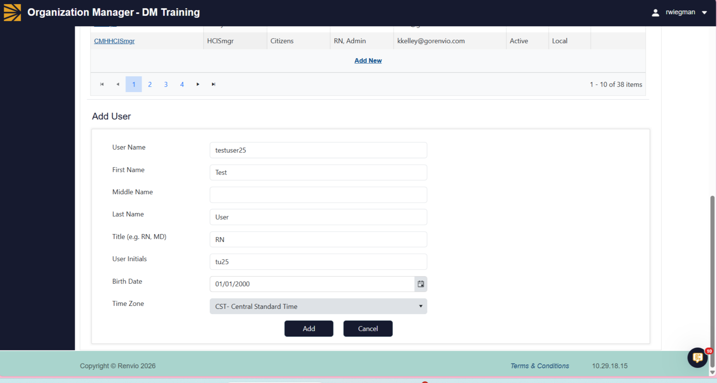 Add User Details