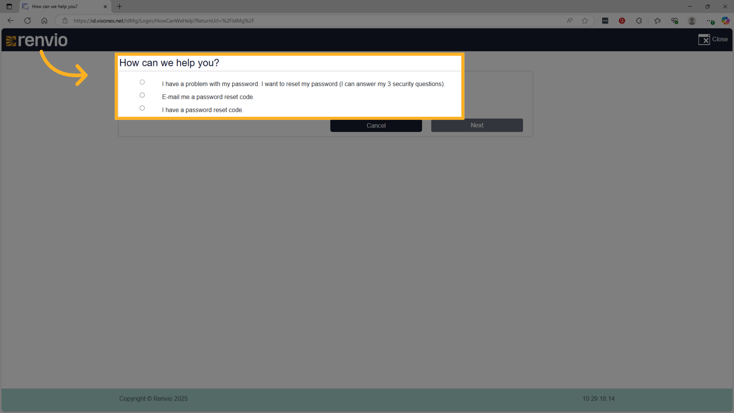 Click option
