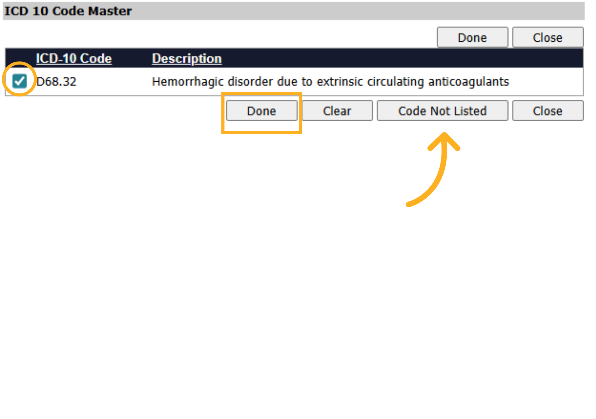 Add ICD 10 Code