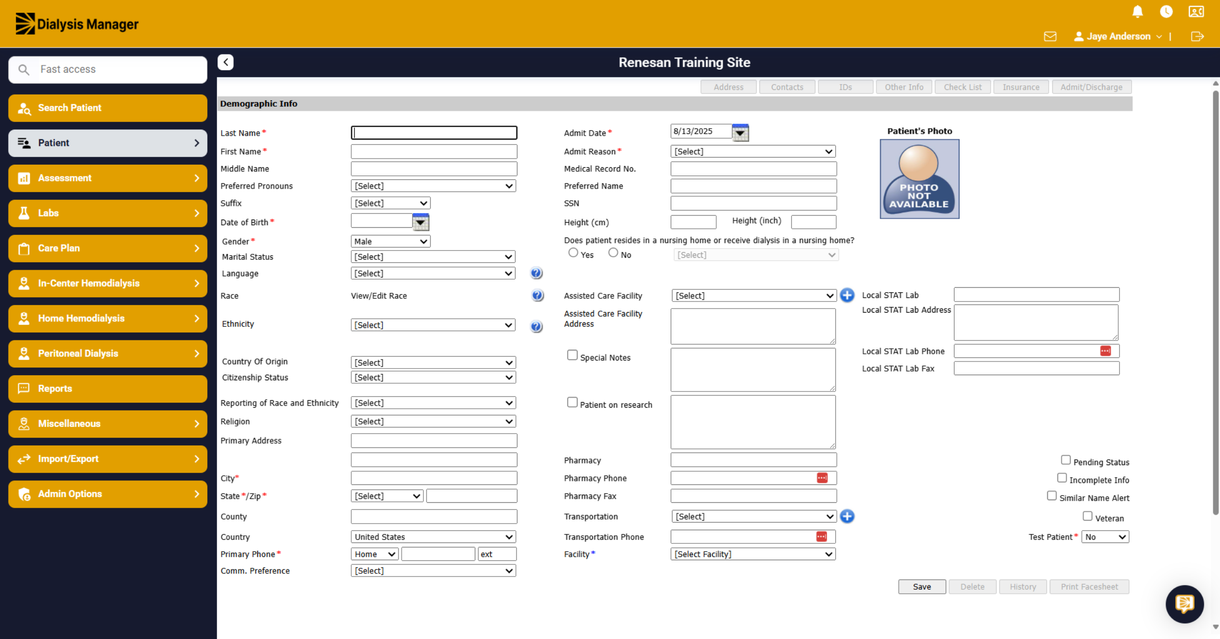 Demographic Page