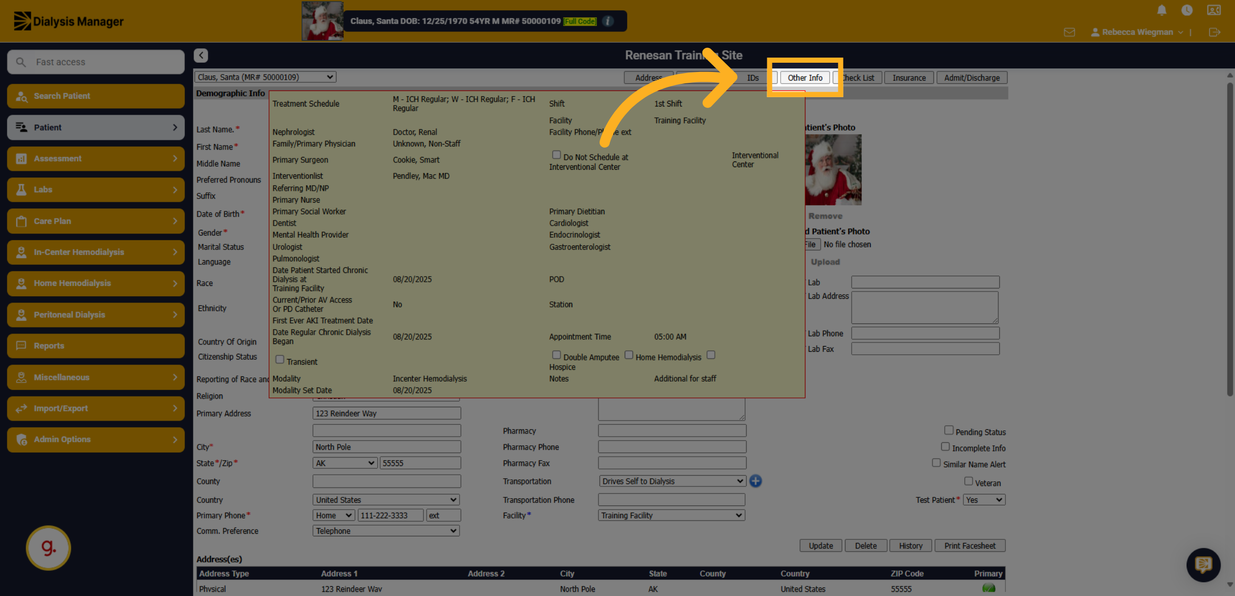 Click 'Other Info'