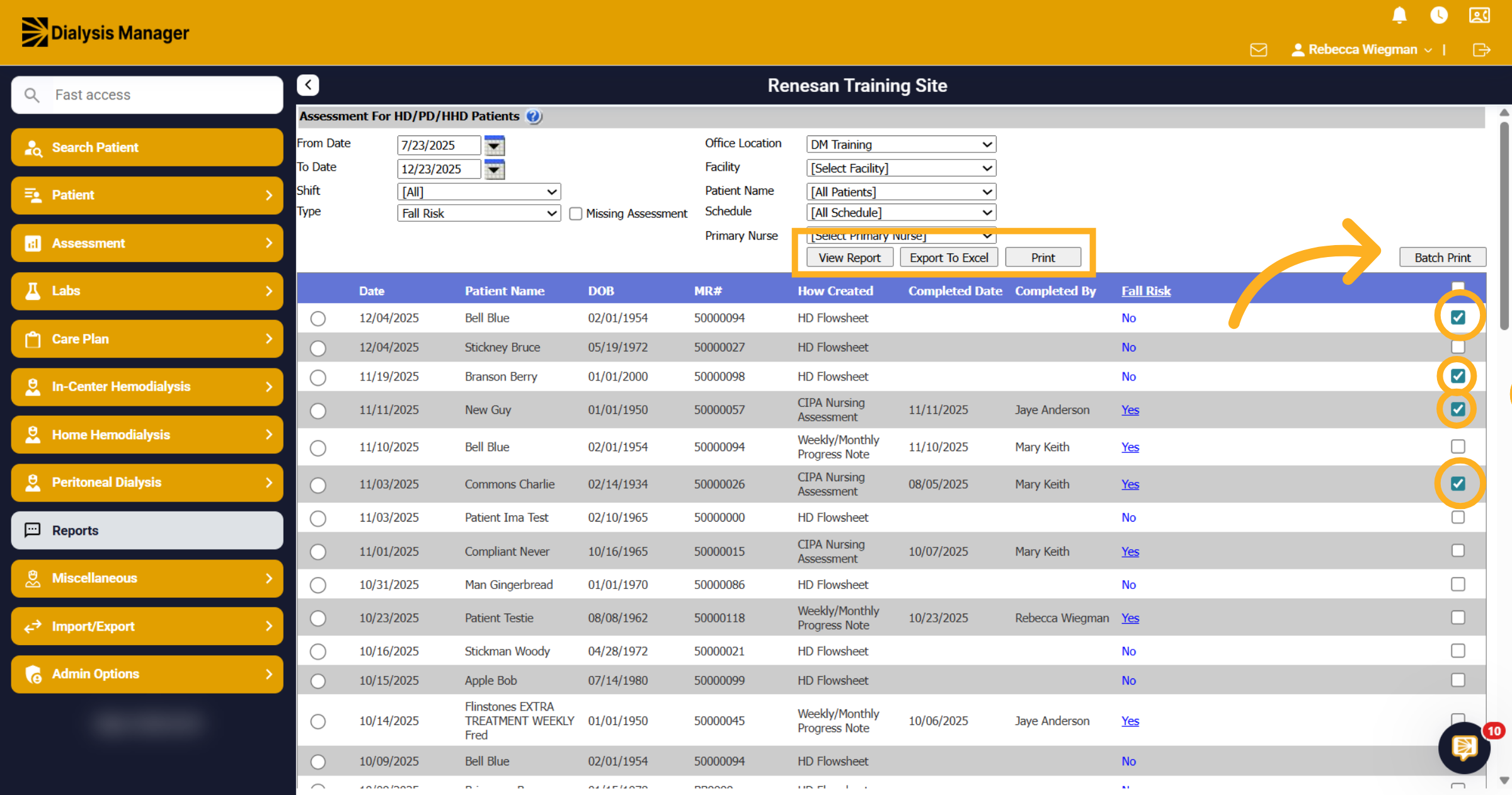 Selected Assessments