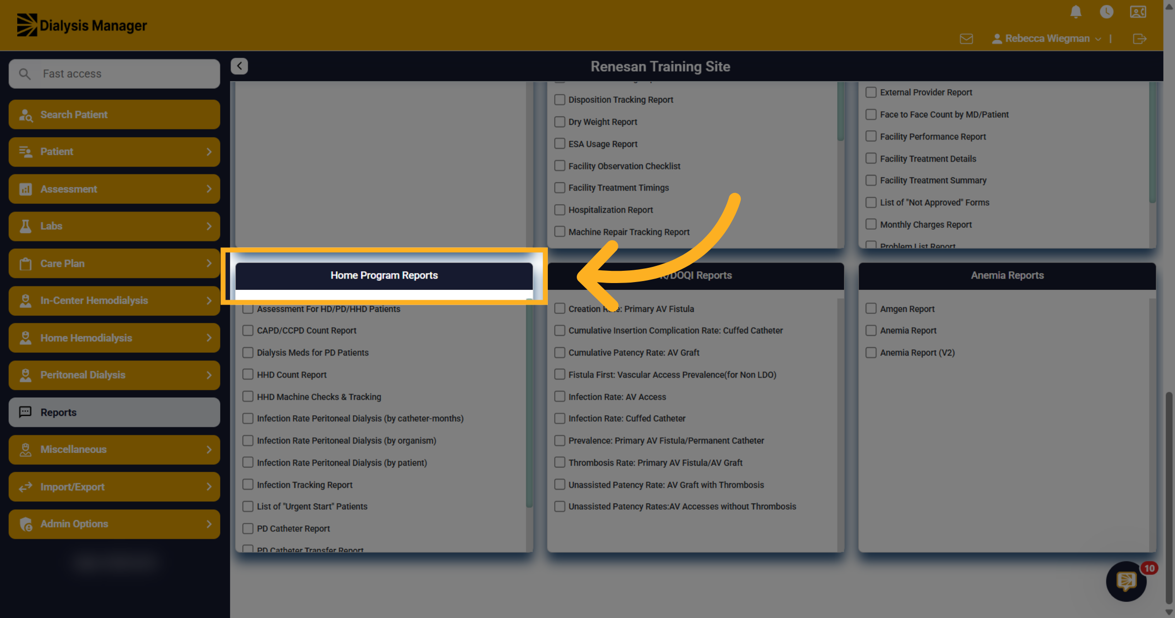 Access Home Program Reports