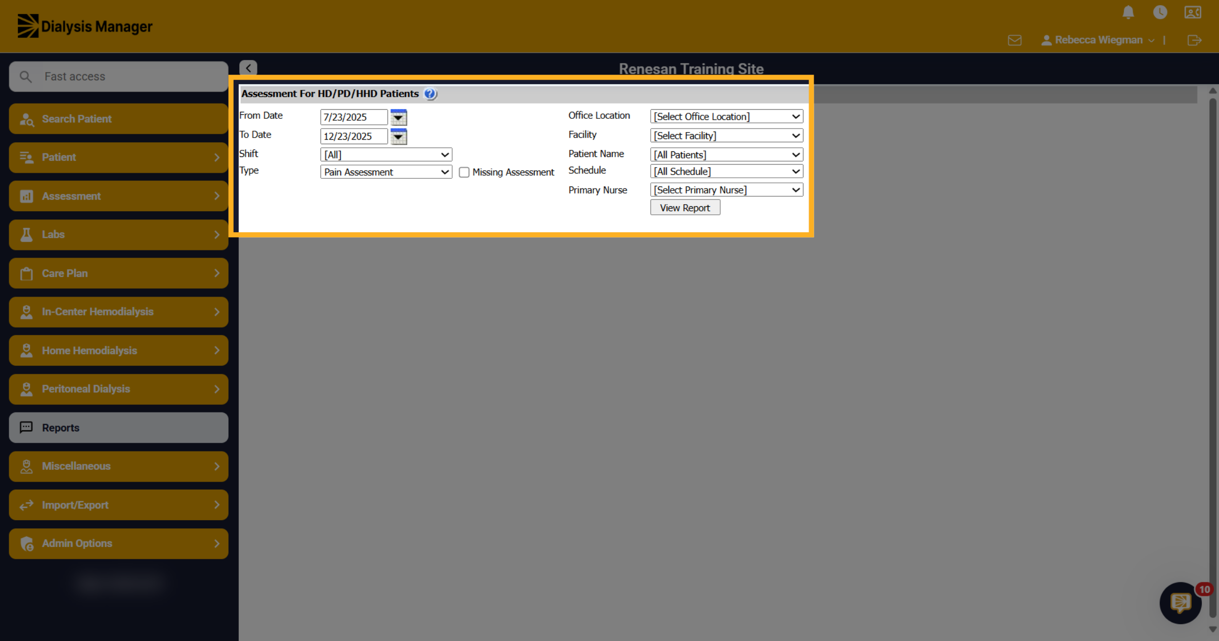 Open From Date Selector