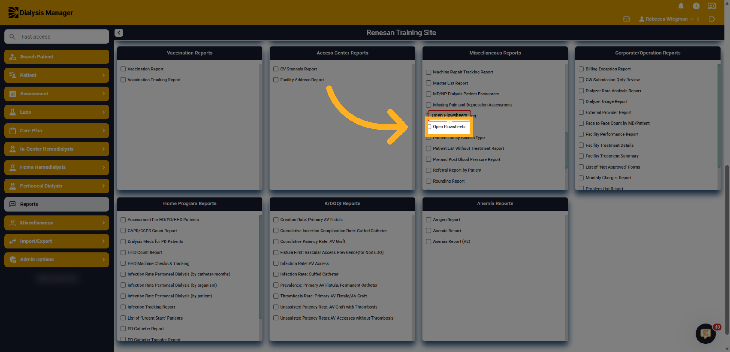 Click Open Flowsheets