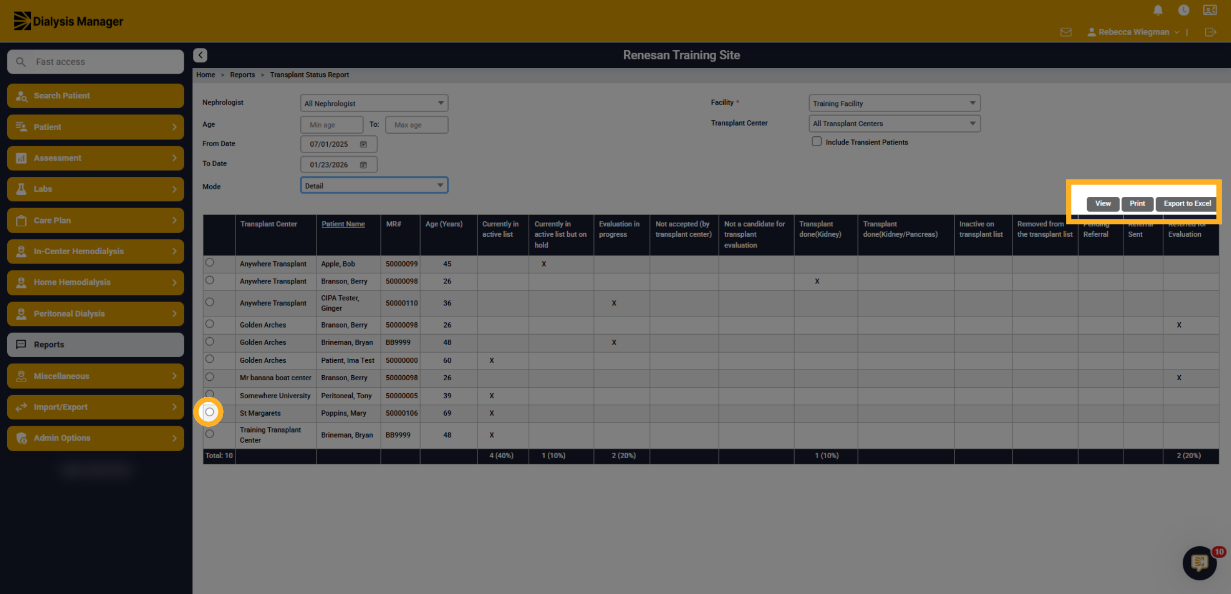 View Option
