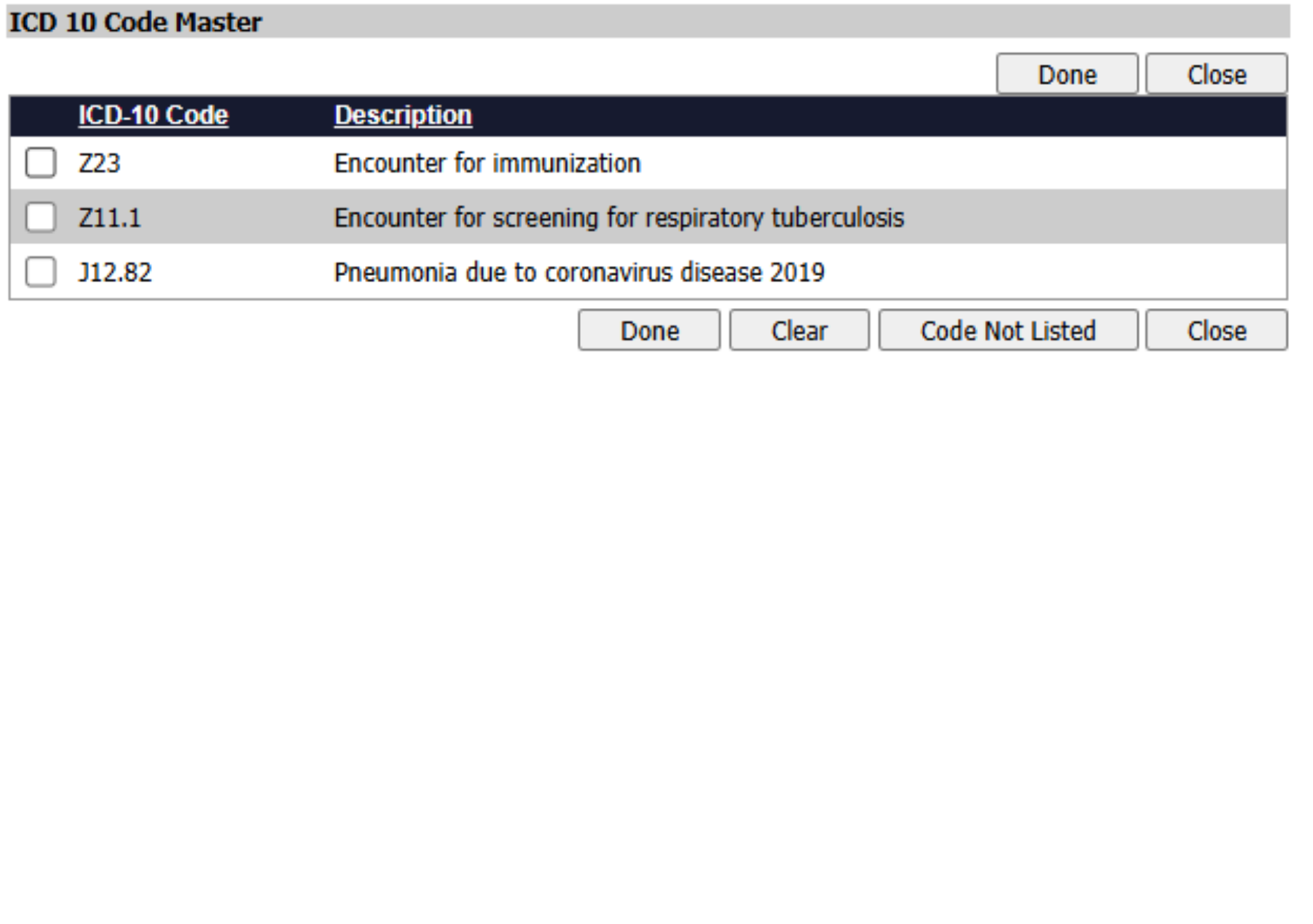 Enable ICD 10 Code