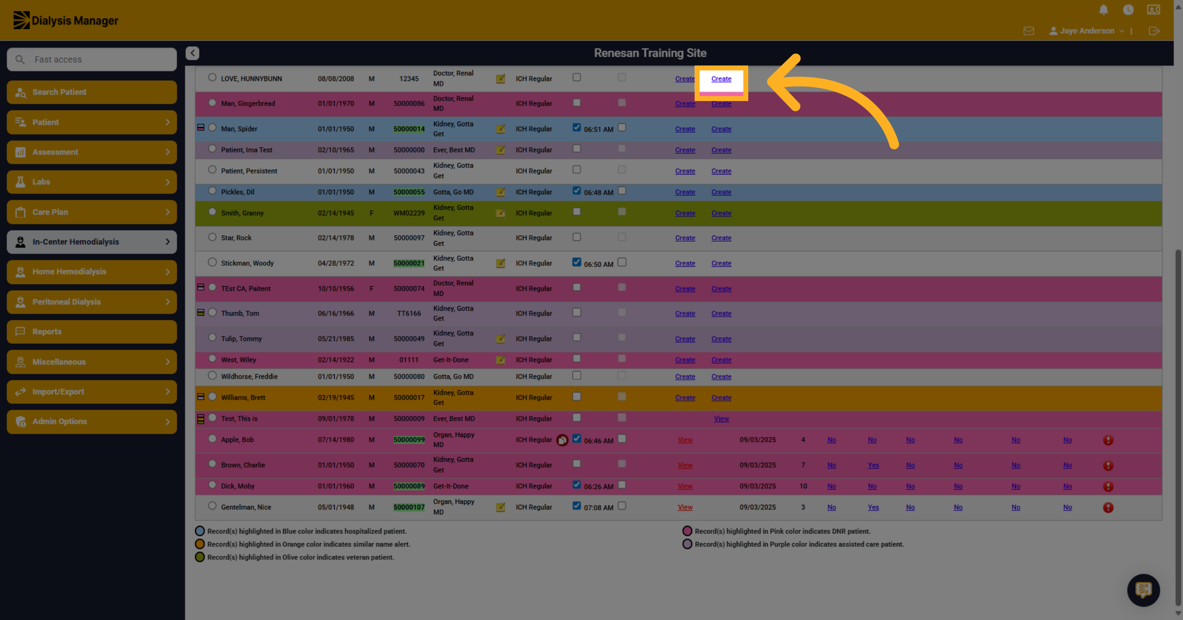 Create No Show