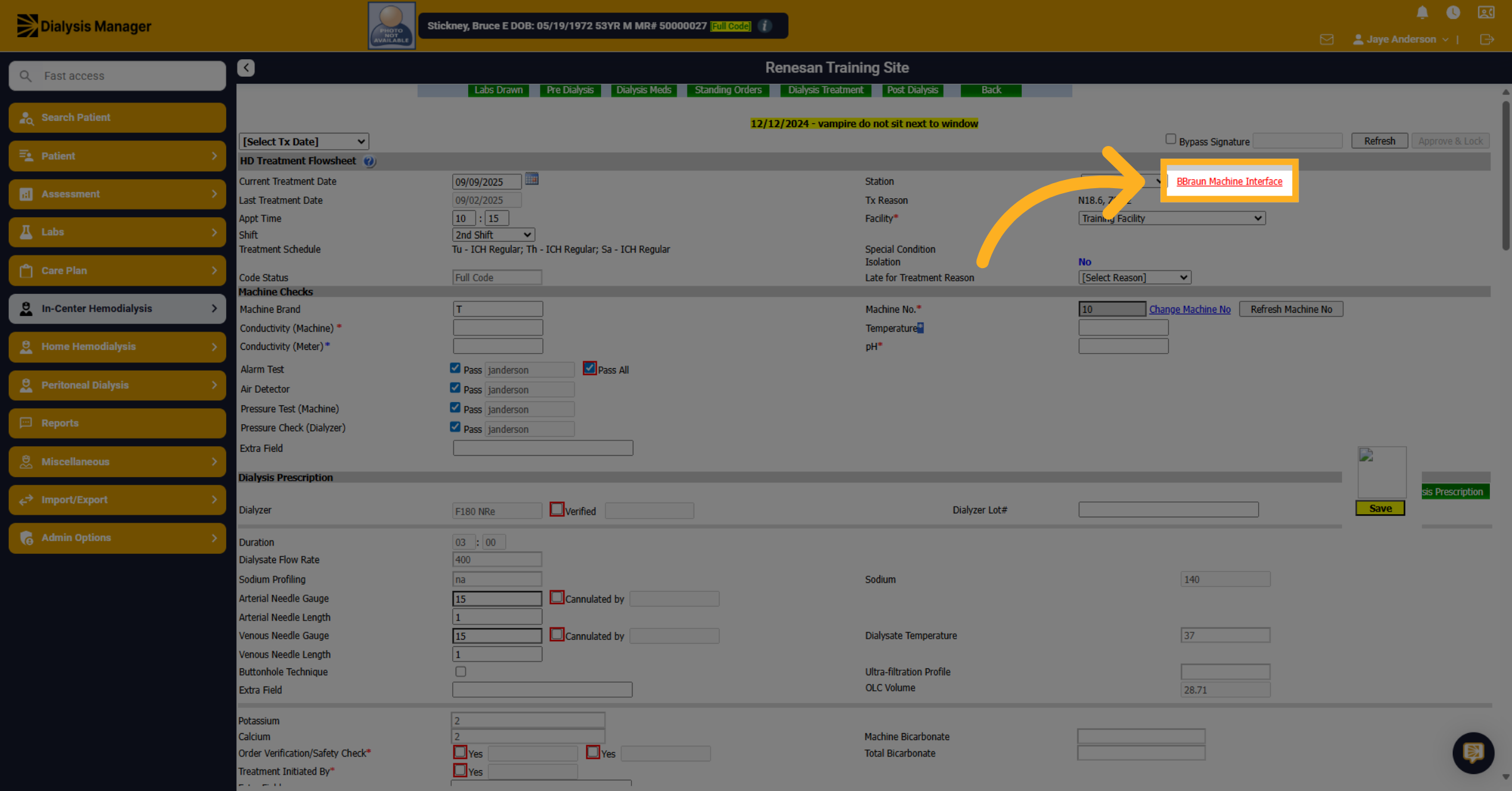 Click 'Machine Interface'