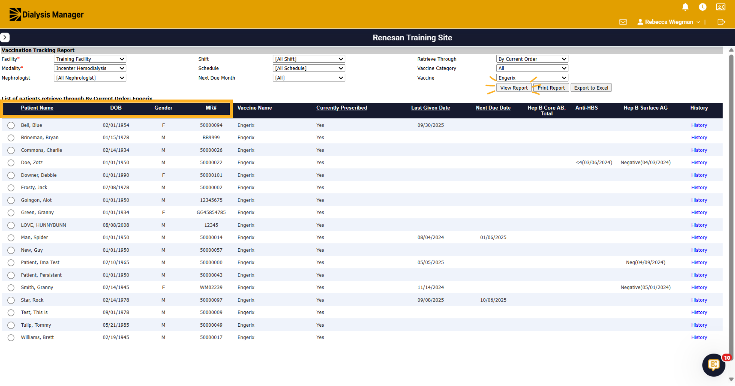 Generate the Report