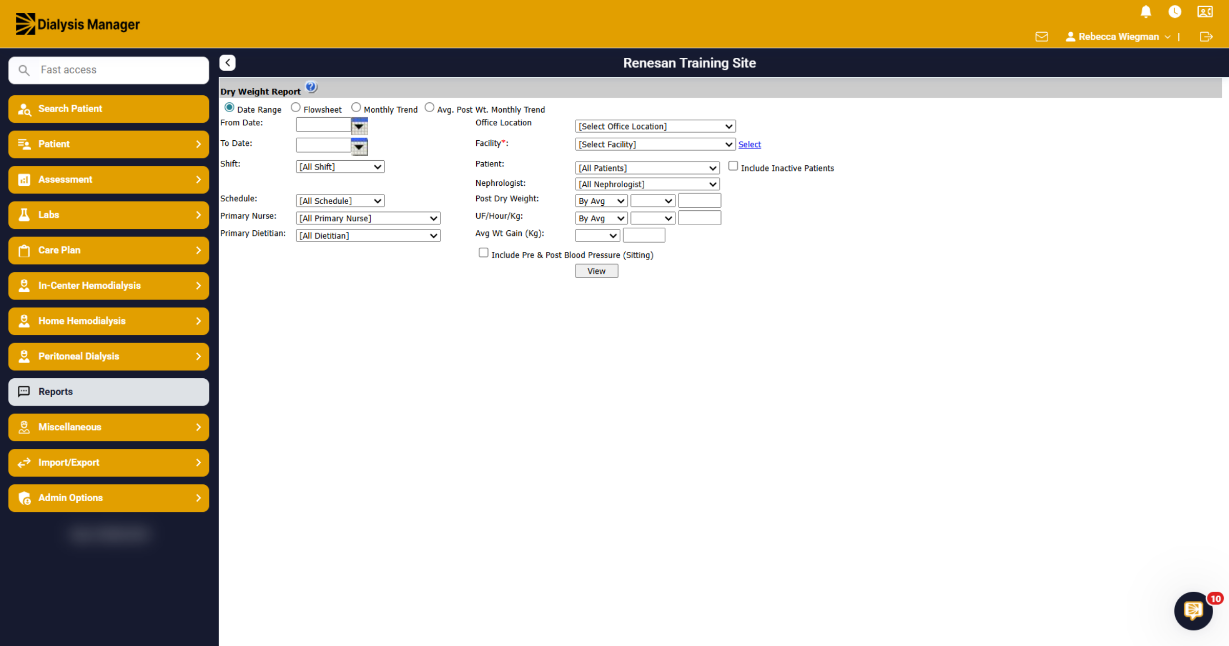 Access First Report Option