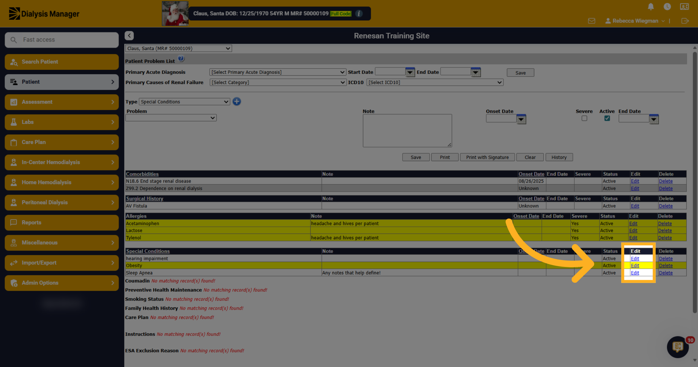 Edit Existing Entry