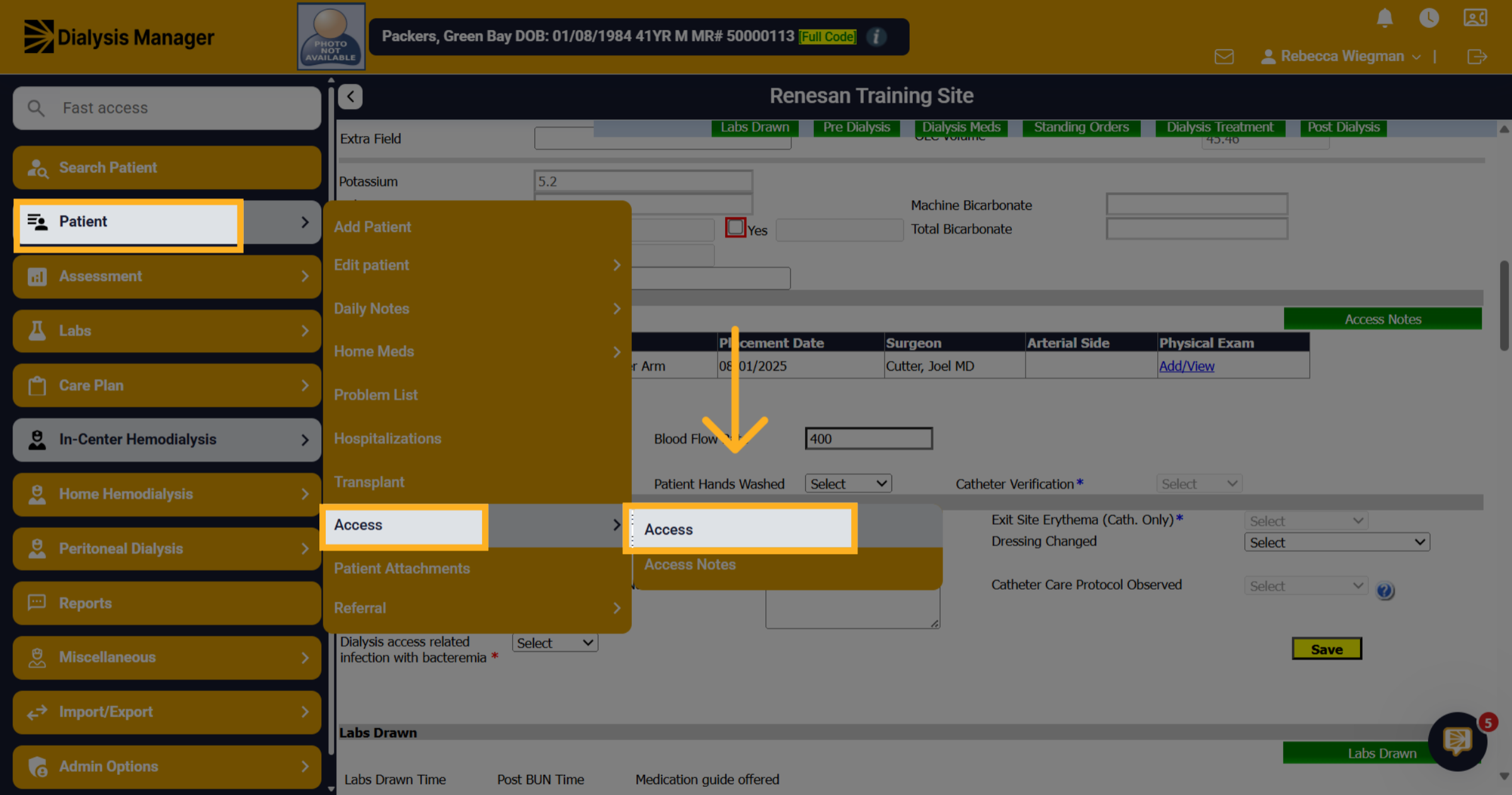Click 'Access'