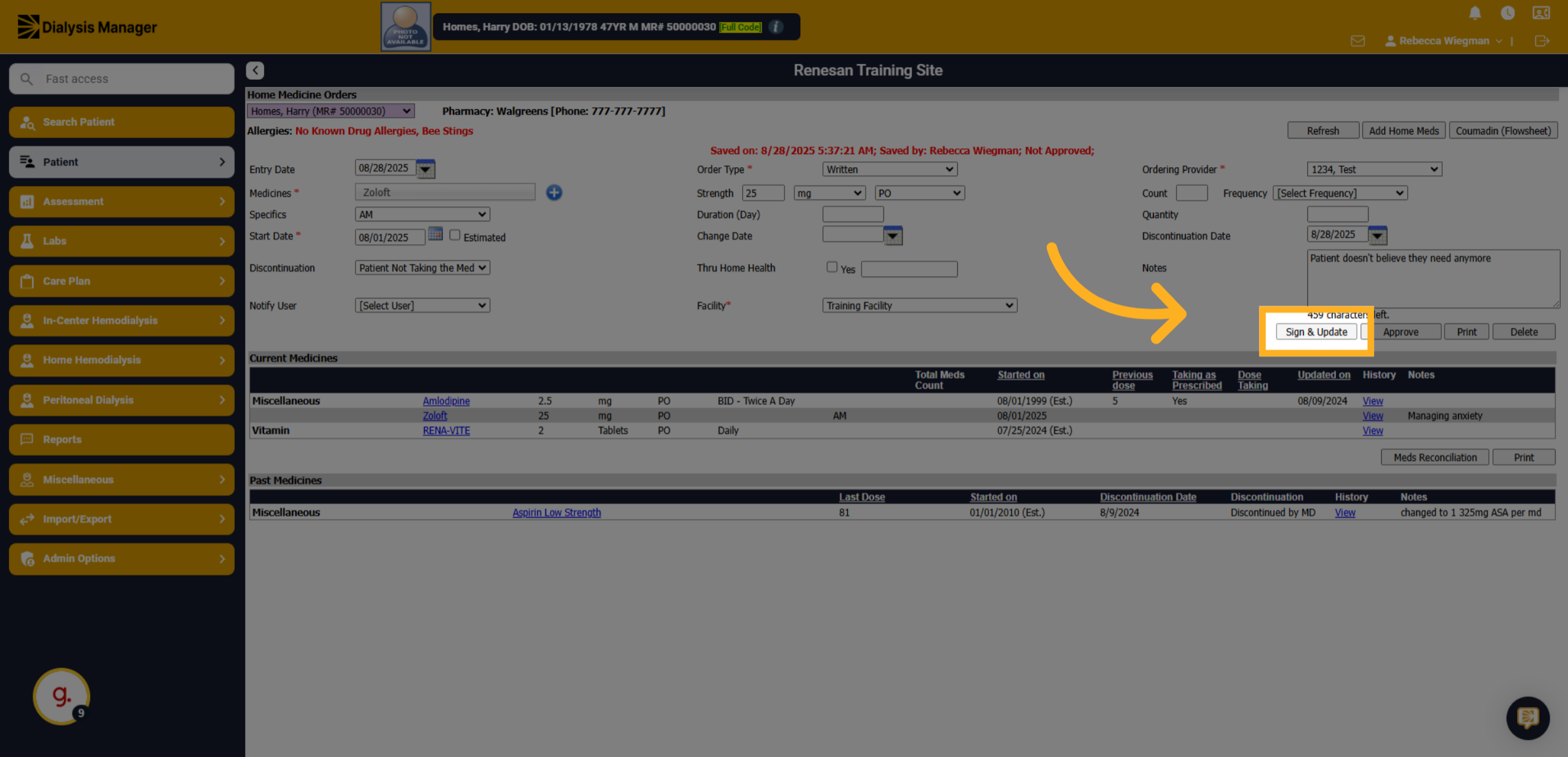 Click 'Sign & Update'