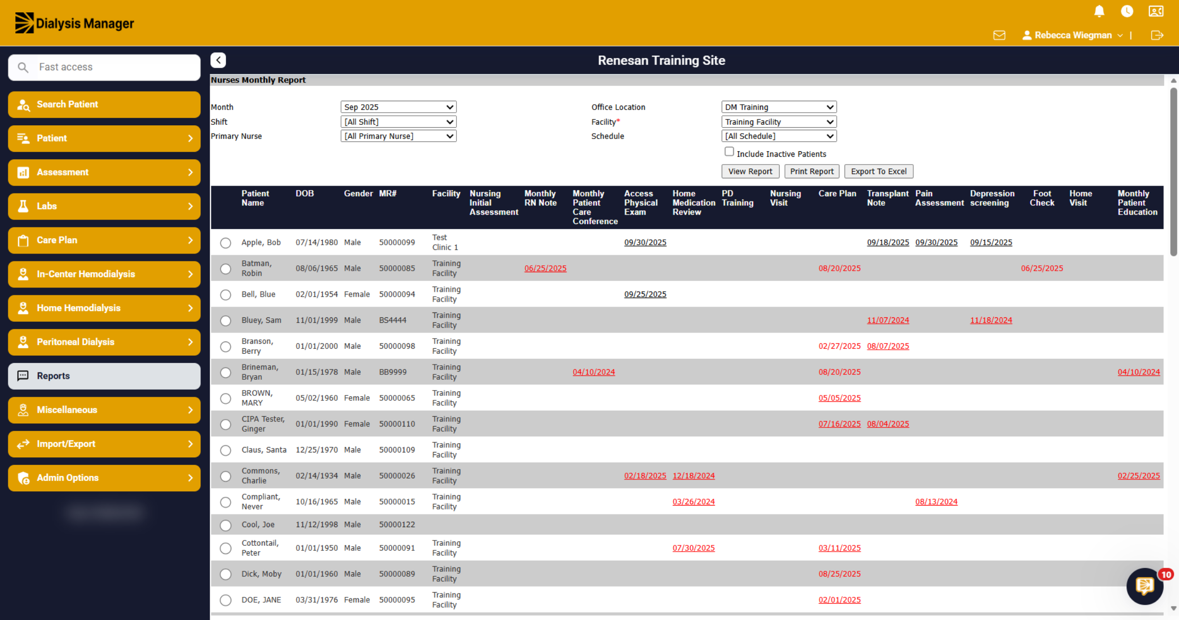 Access Date Selection