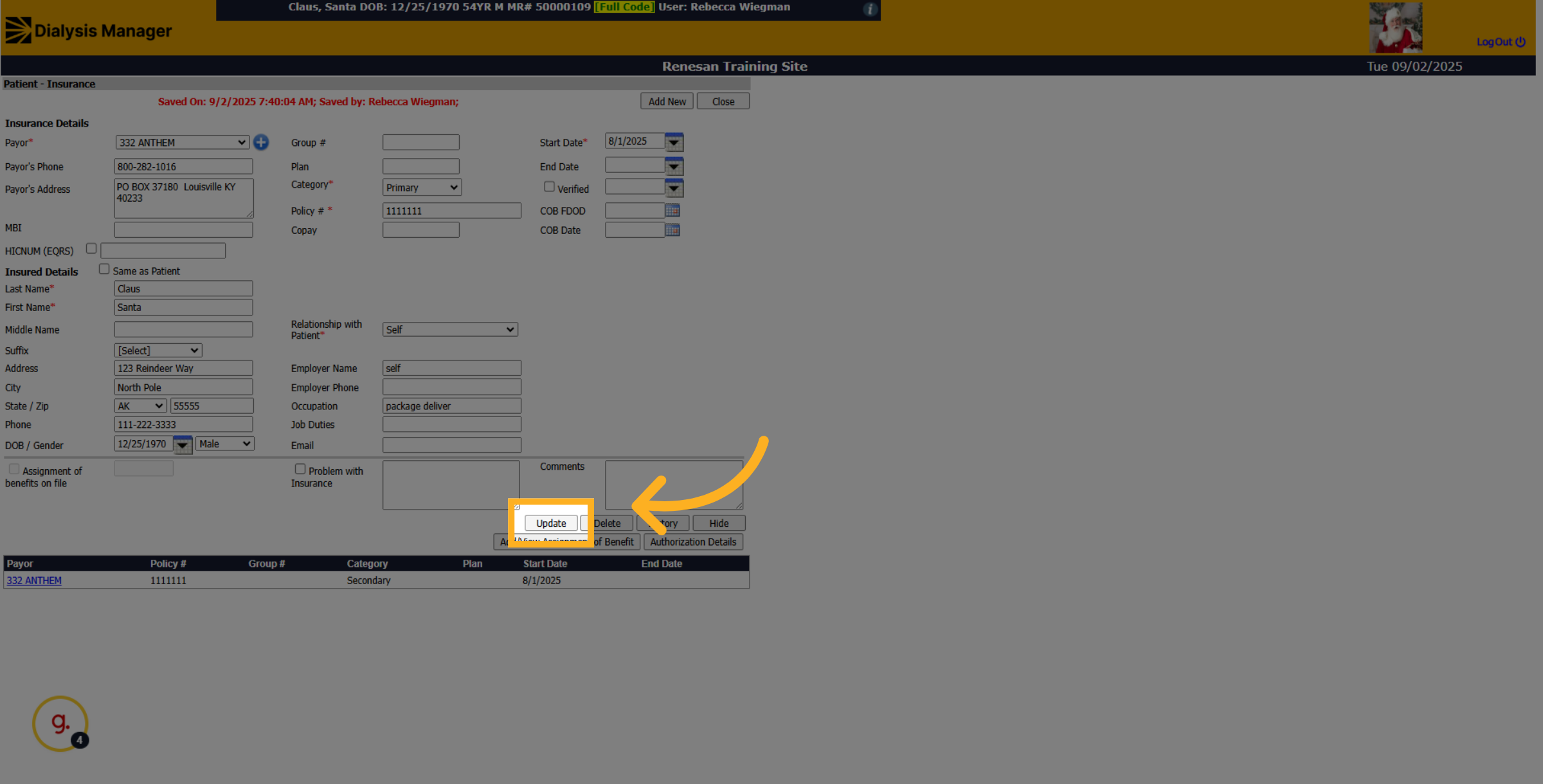Click 'Update'