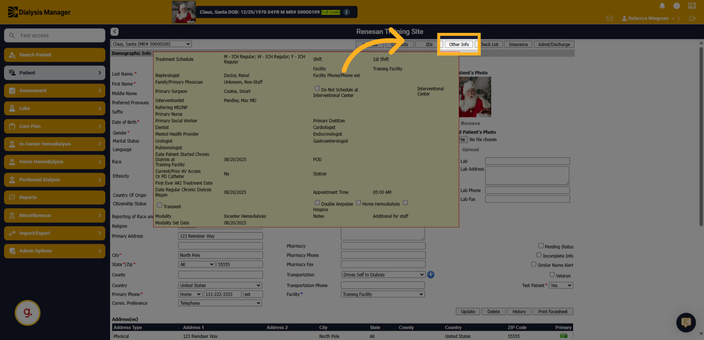 Click 'Other Info'