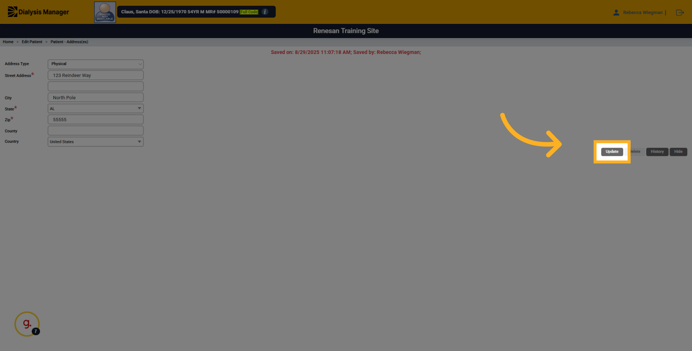 Click 'Update'