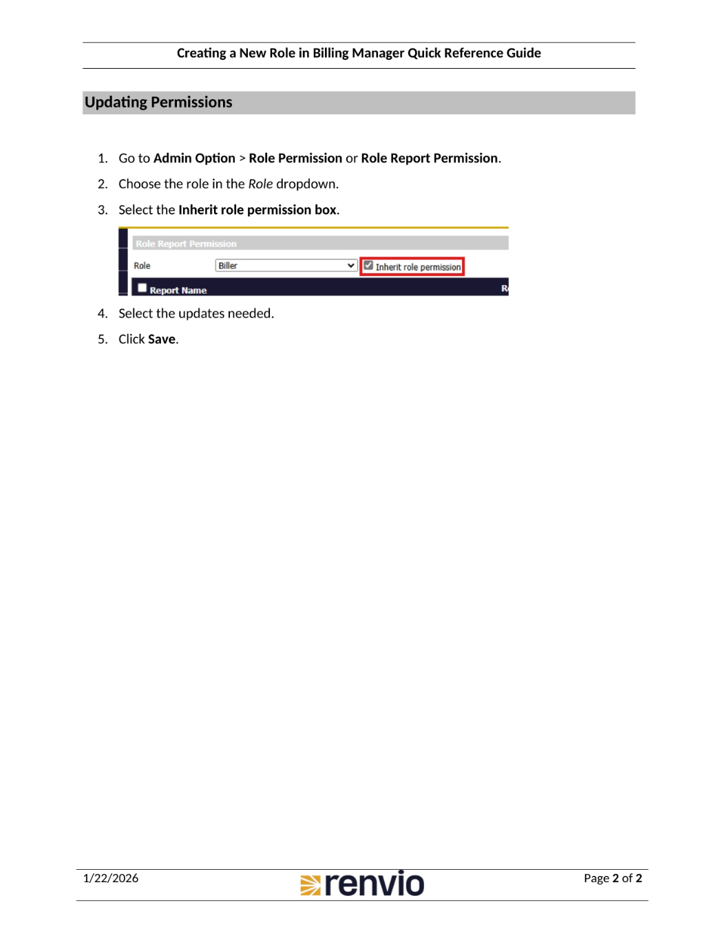 Updating Permissions
