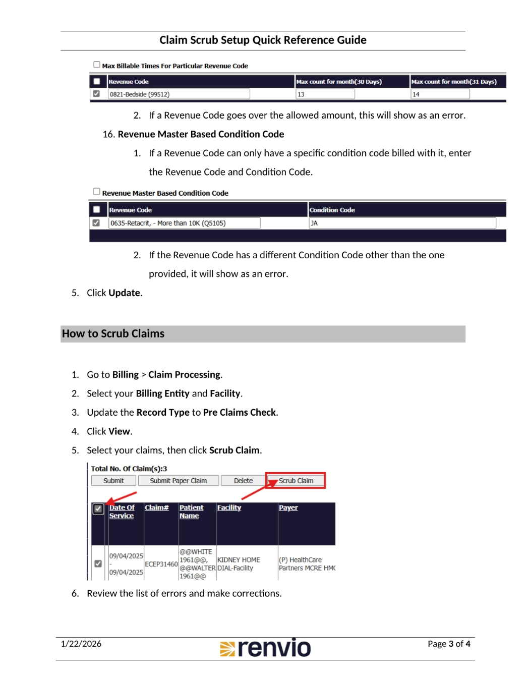 How to Scrub Claims