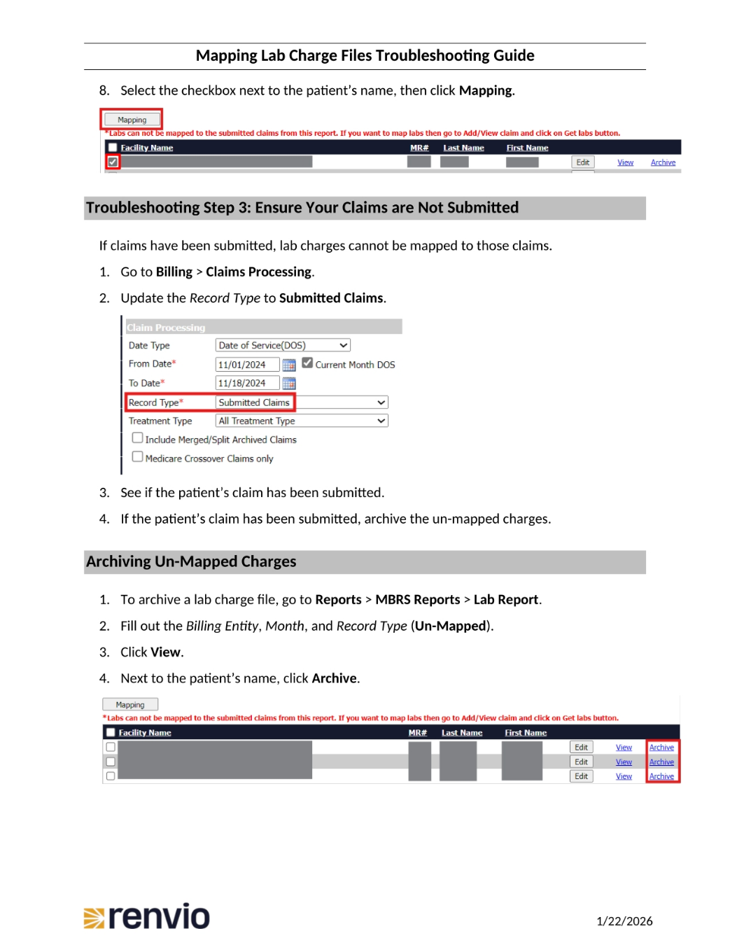 Ensuring Claims and Archiving