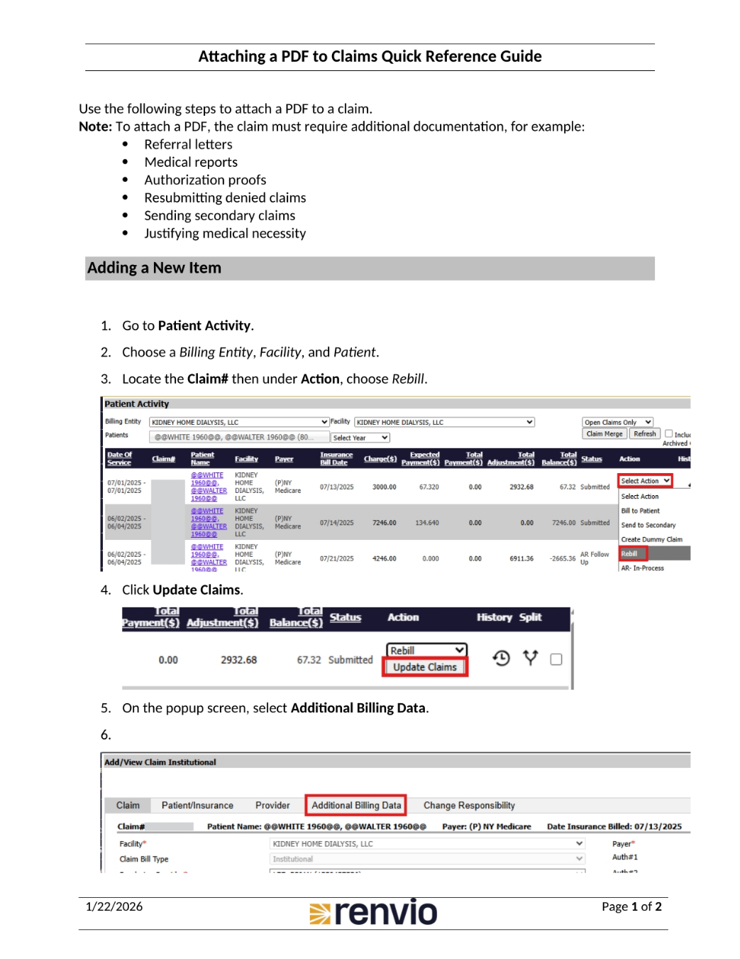 Attaching a PDF to Claims