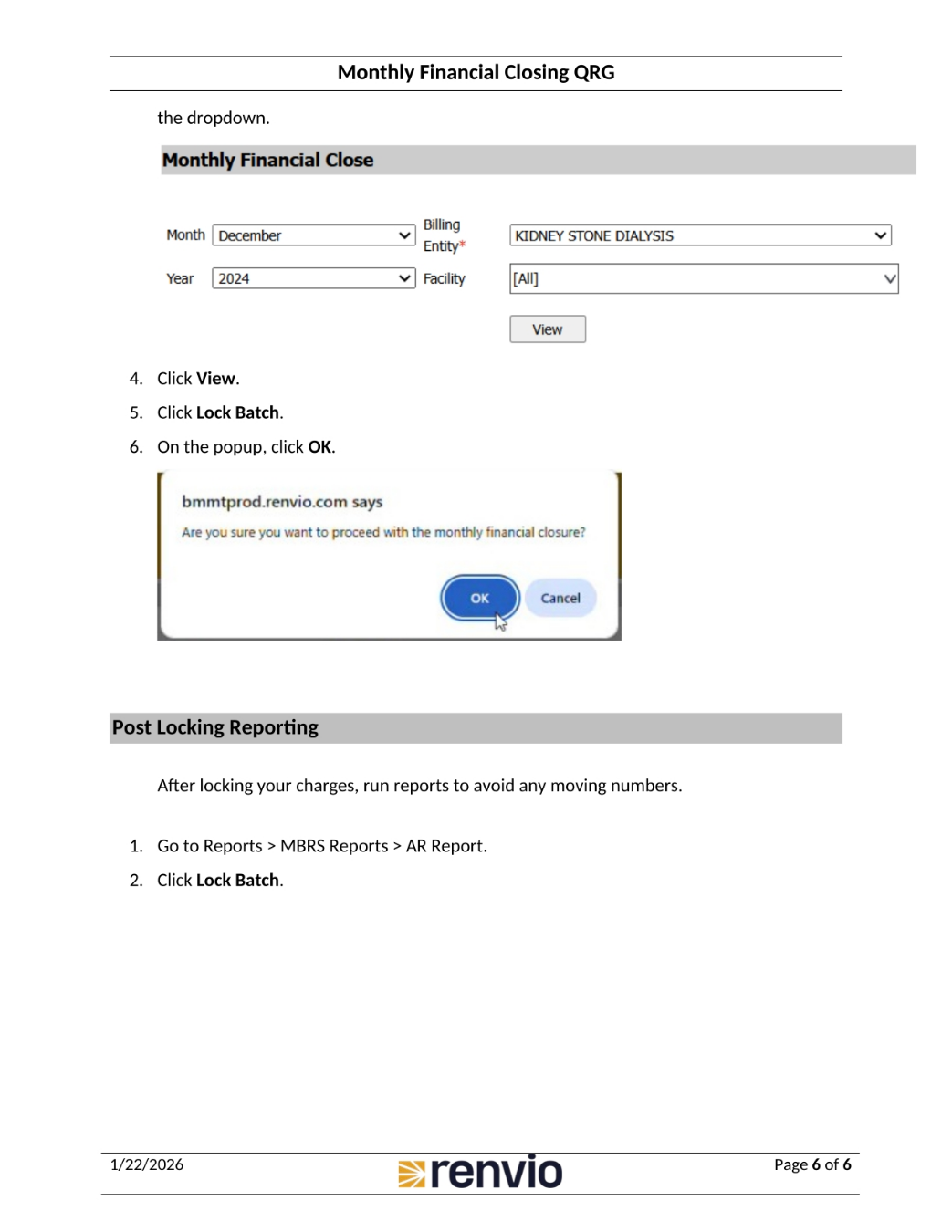 Finalizing and Reporting