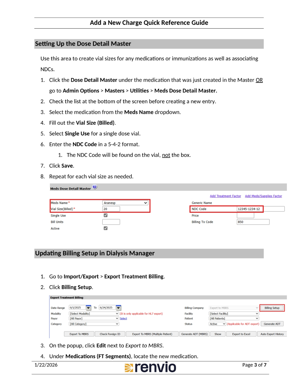 Setting Up the Dose Detail Master