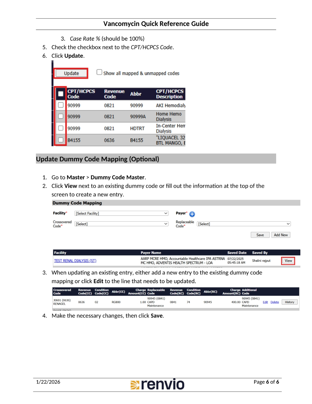Dummy Code Mapping and Final Updates