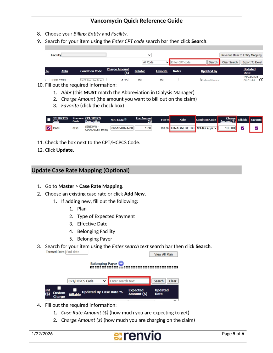 Configuring Billing Entity and Case Rate Mapping