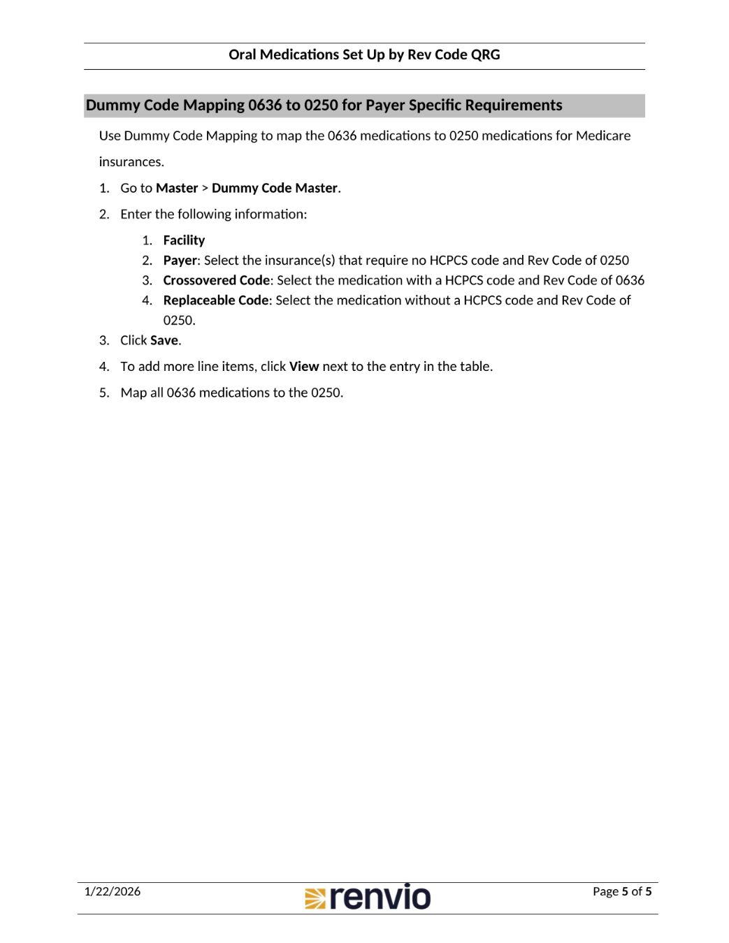 Dummy Code Mapping