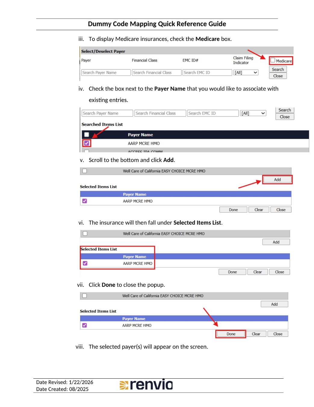 Finalizing Payer Updates
