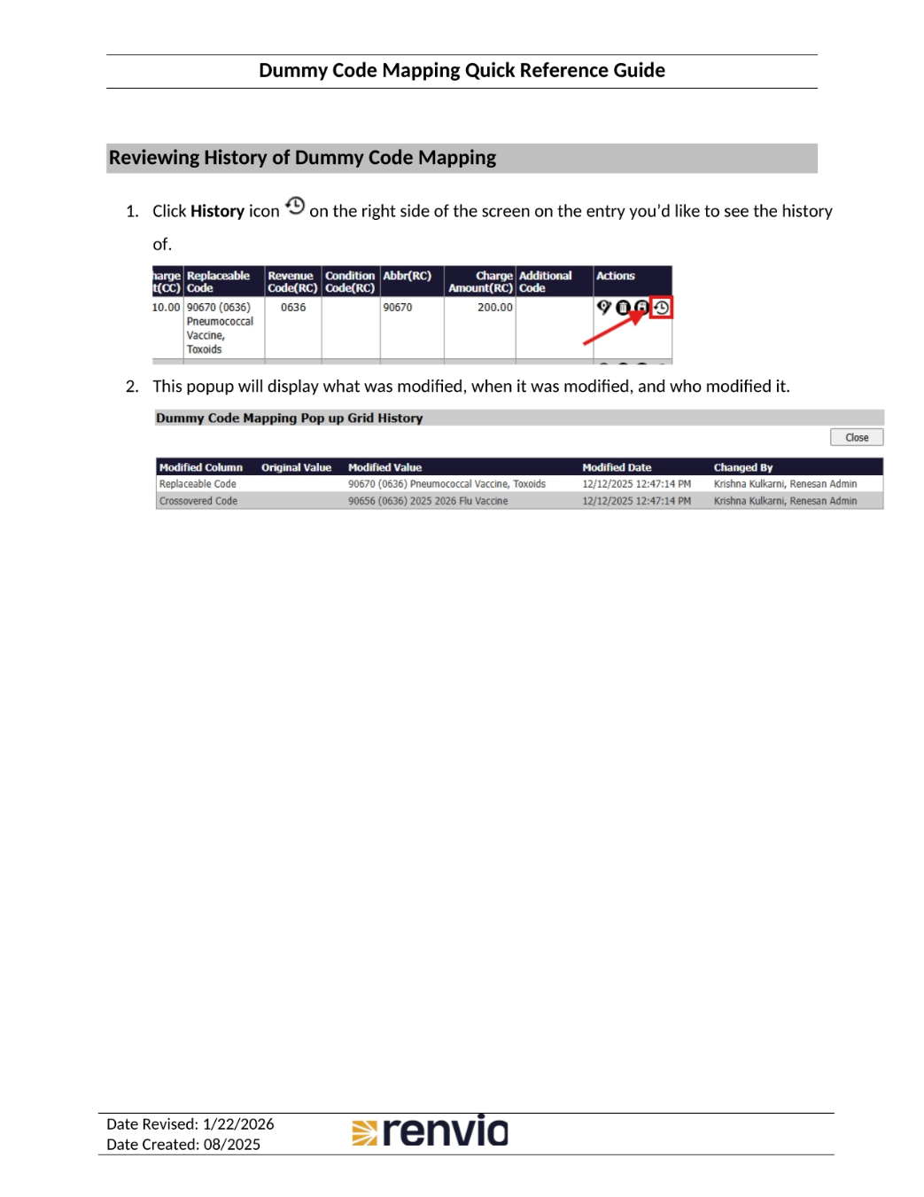 Reviewing History of Dummy Code Mapping